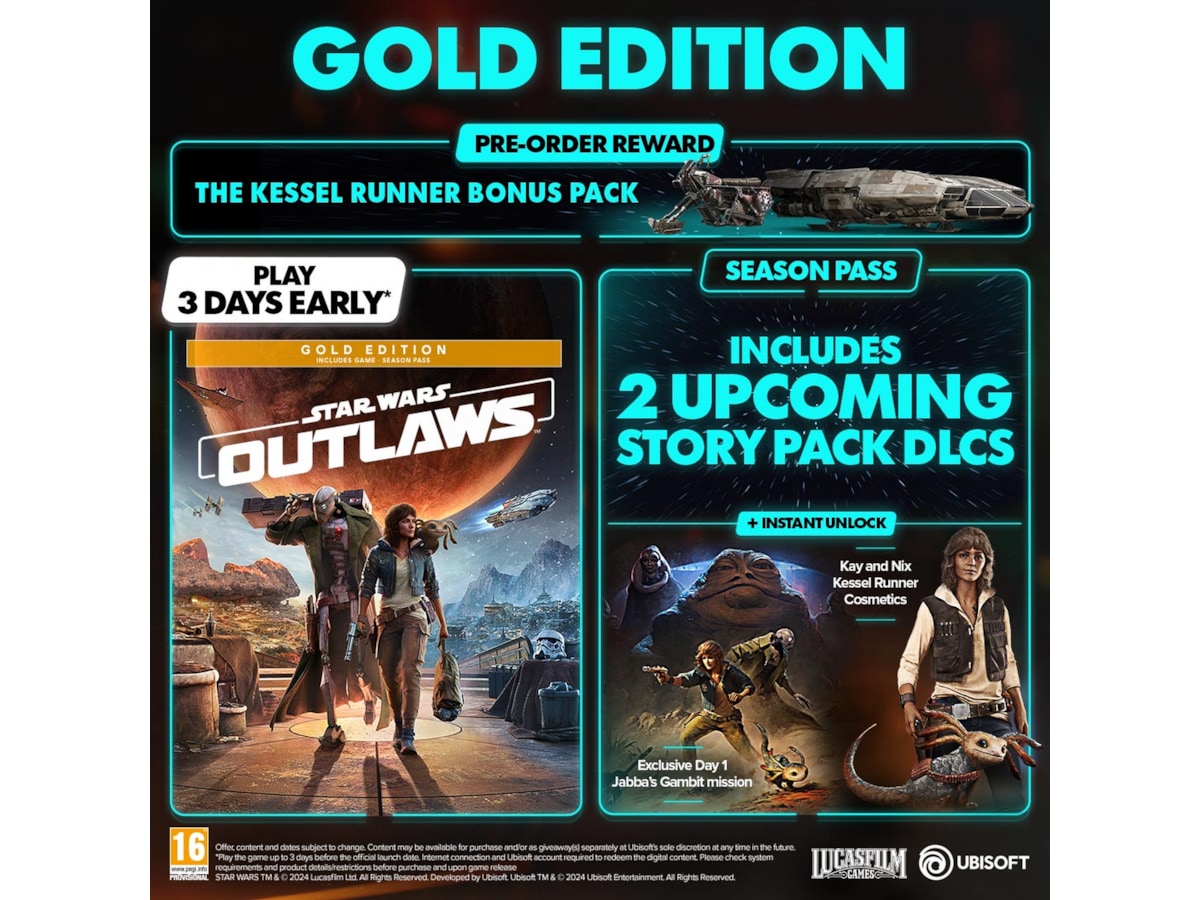 Star Wars Outlaws - Gold Edition Spel till Xbox Series X/S