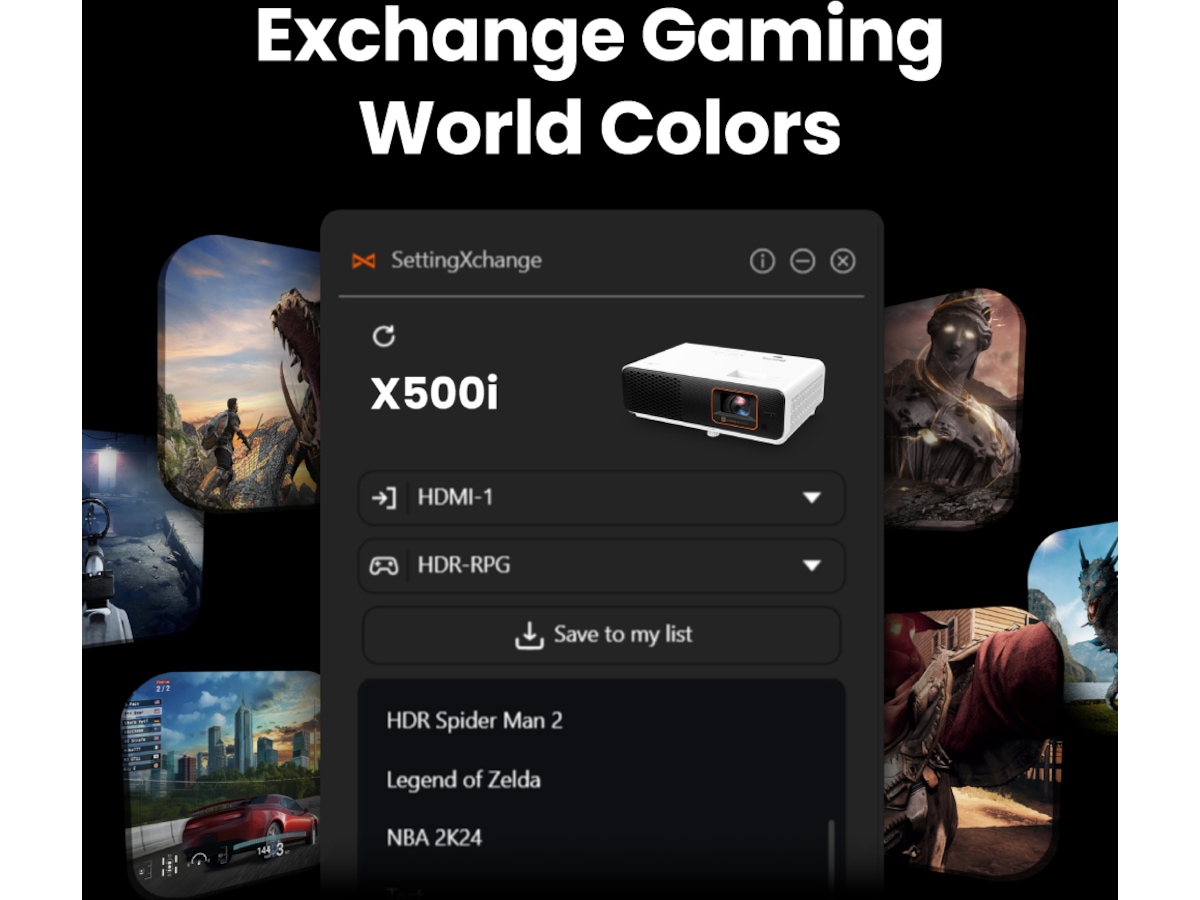 BenQ 4K DLP LED projektor X500i -B-Grade Demo TV/projektorer