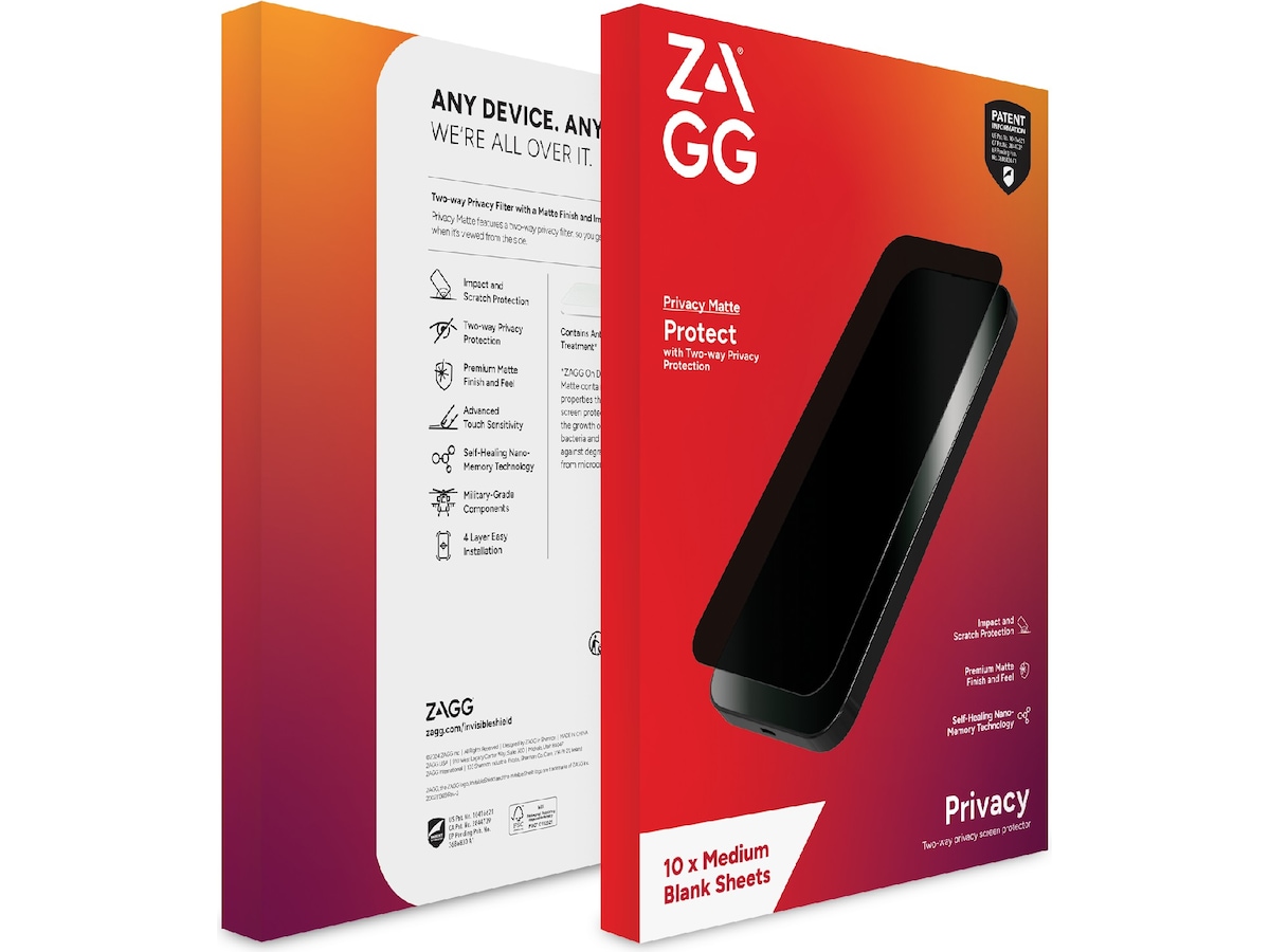 Zagg Privacy Filter Skärmskydd - Medium Skärmskydd surfplattor