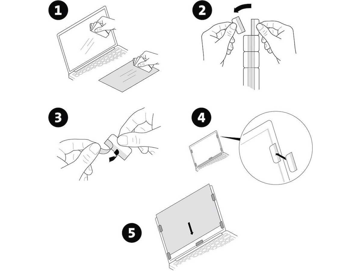 Kensington 14" löstagbart Privacy skärmfilter Skärmskydd surfplattor