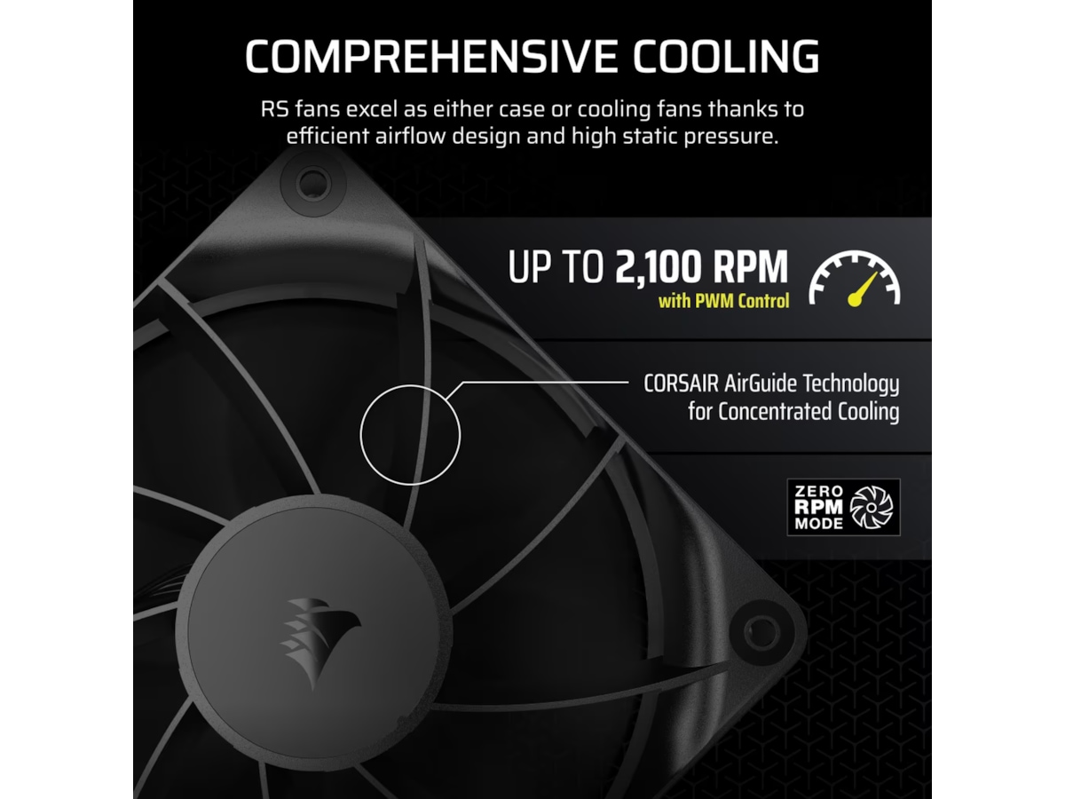 Corsair RS120 Fläkt (svart) Fläkt