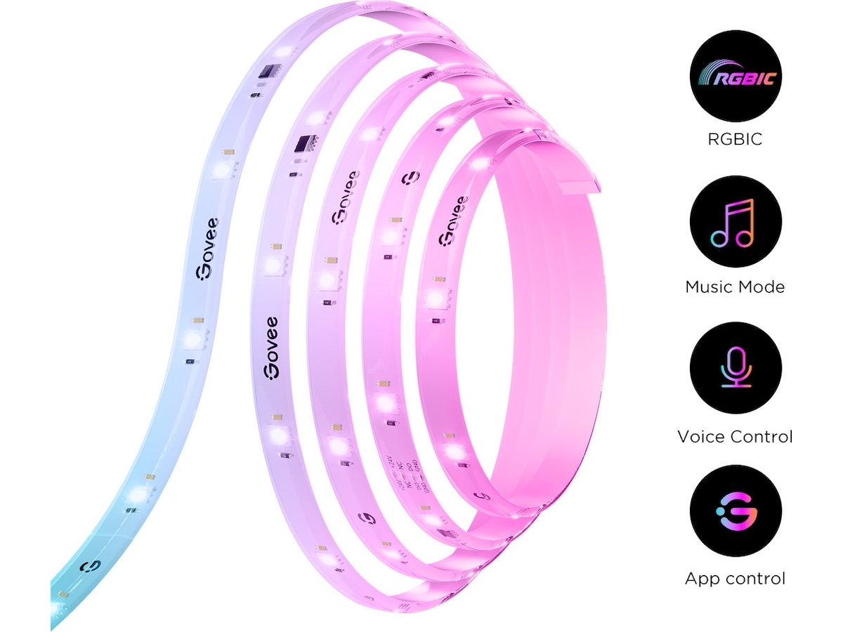 Govee RGBIC LED Lightstrip - 5 meter Led strips & underhållning