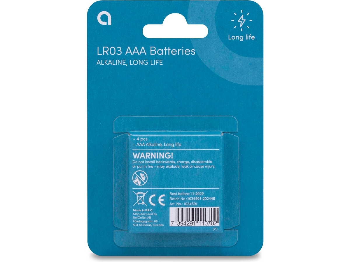 Andersson AAA batteri, 4-pk Batterier för allmänt bruk