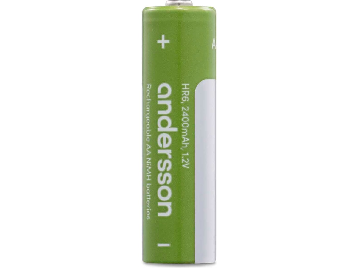 Andersson uppladdningsbart AA batteri, 4-pk Batterier för allmänt bruk