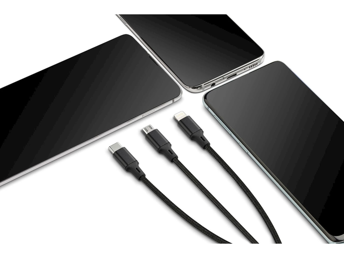 Andersson Micro-USB/USB-C/Lightning till USB-A kabel 1m (svart) USB-kablar