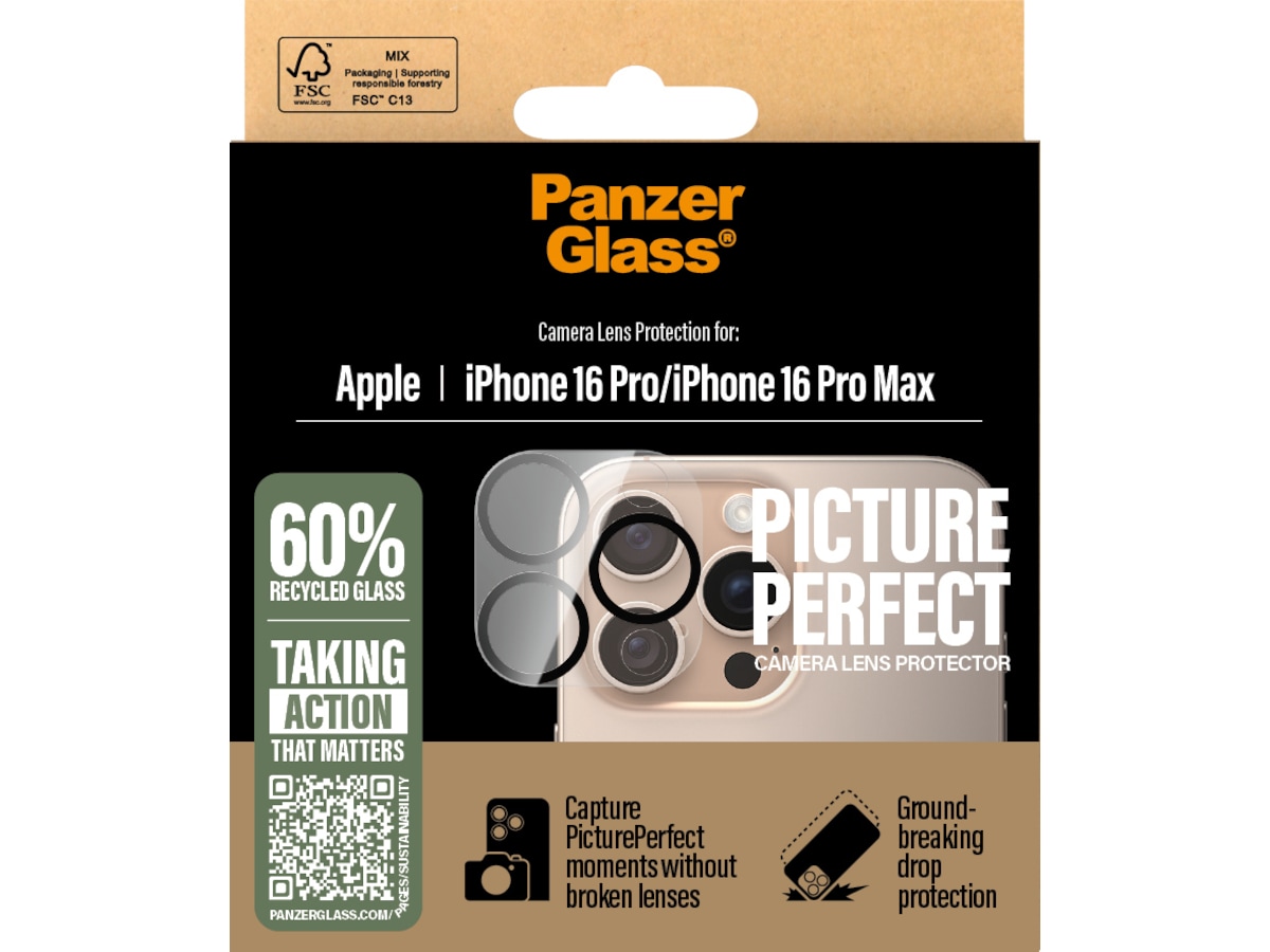 PanzerGlass iPhone 16 Pro / Pro Max PicturePerfect Linsskydd Skärmskydd mobiltelefon