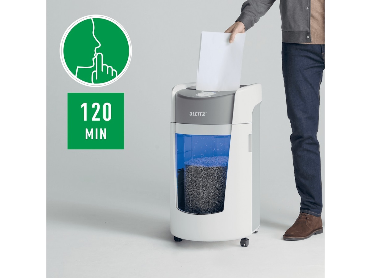 Leitz IQ OptiMax Office 550 Mikrokross P5 Dokumentförstörare