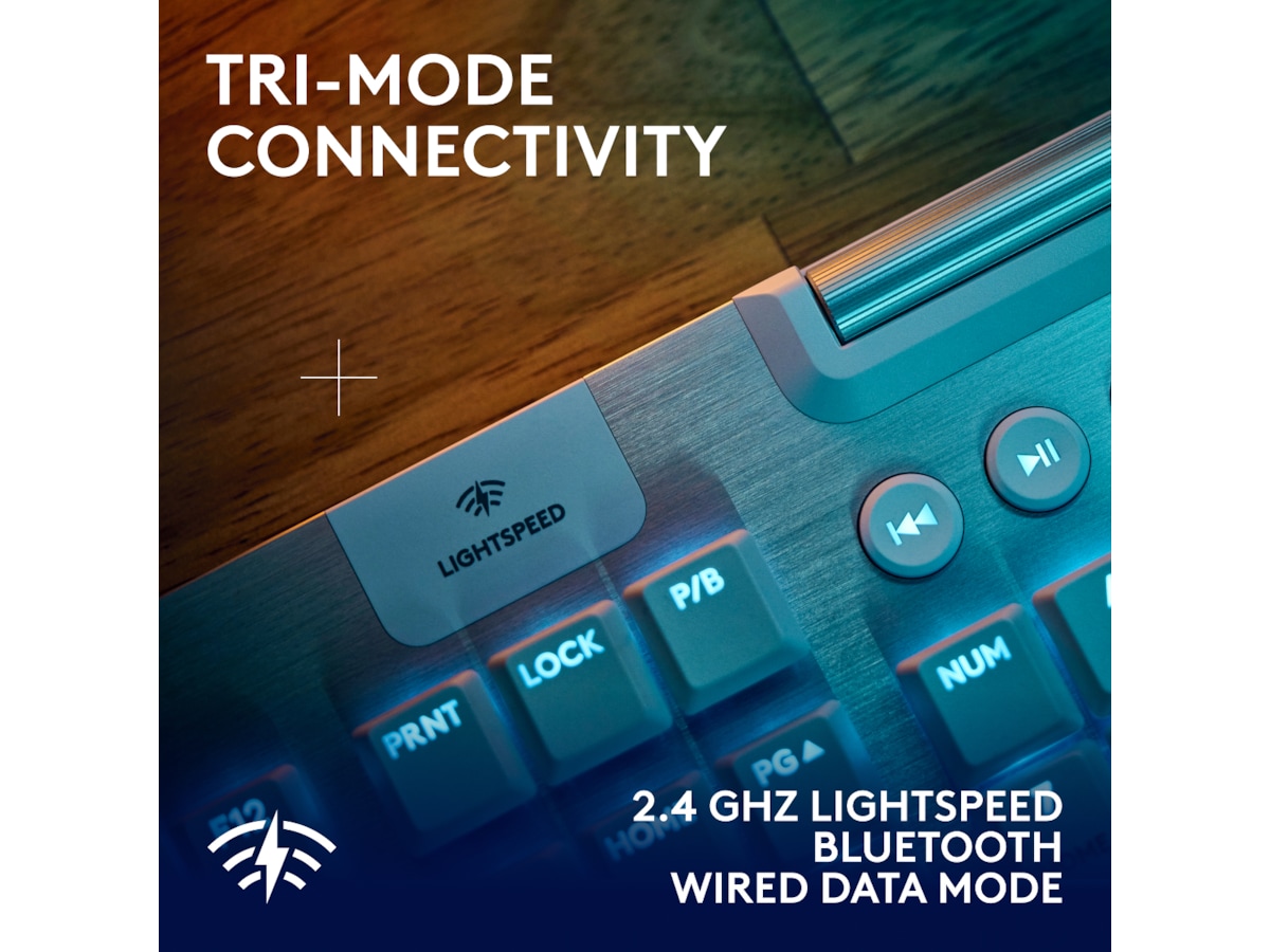 Logitech G915 X Lightspeed Trådlös Gamingtangentbord (vit) Gamingtangentbord