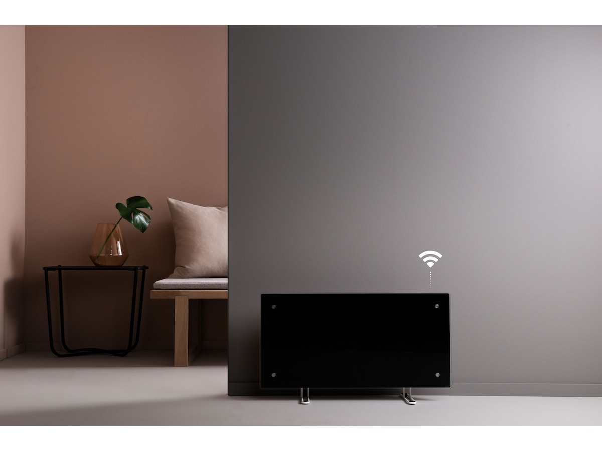 Adax Clea WiFi Glas Panelelement 1000W (svart) Panelelement