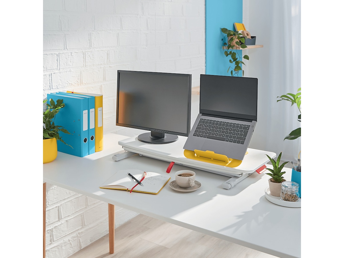 Leitz Ergo Cosy Justerbart PC-bord med skiva (vit) Laptopstativ