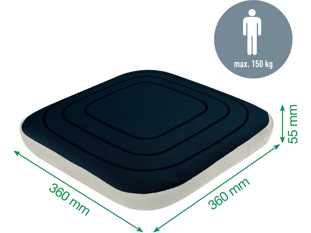 Leitz Active Wobble sittkudde med överdrag (mörkgrå) Sittdyna