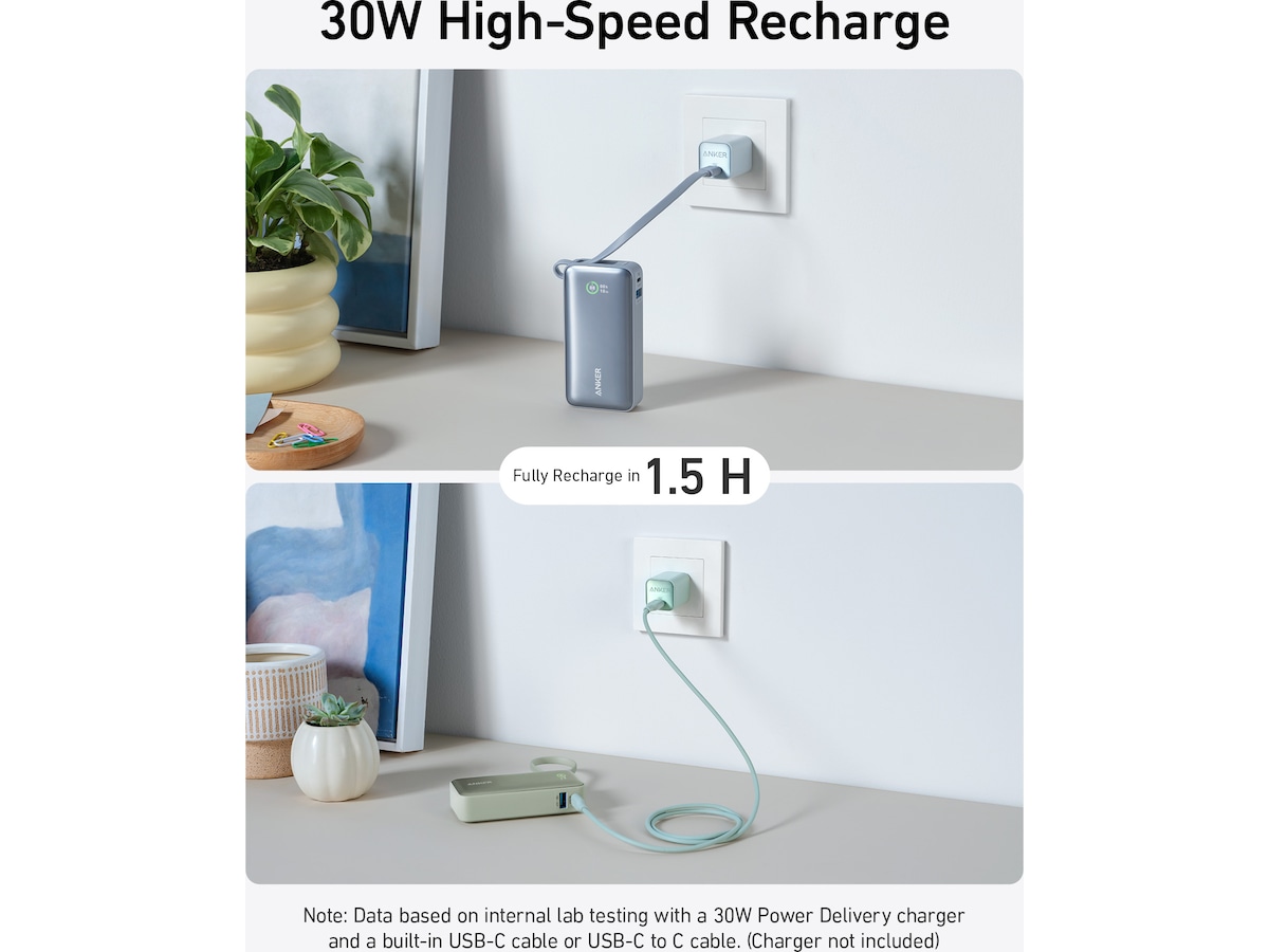 Anker 545 Nano Powerbank 10000mAh (grön) Powerbank