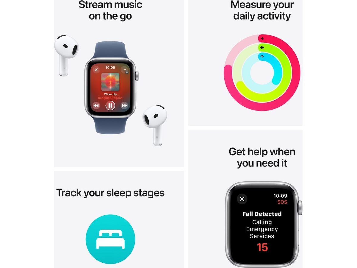 Apple Watch SE 44mm GPS + LTE Aluminium (stjärnglans) Smartwatches