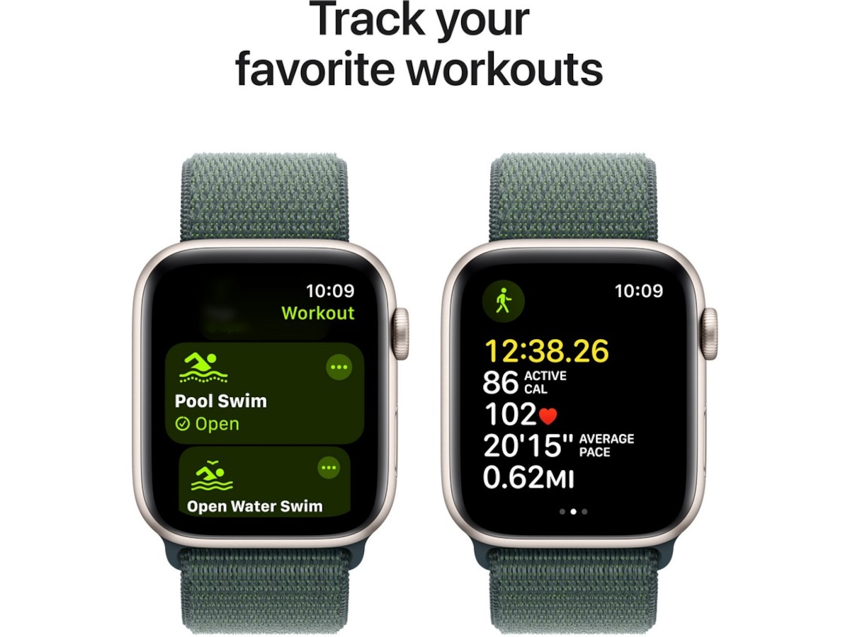 Apple Watch SE 44mm GPS + LTE Aluminium (stjärnglans) Smartwatches