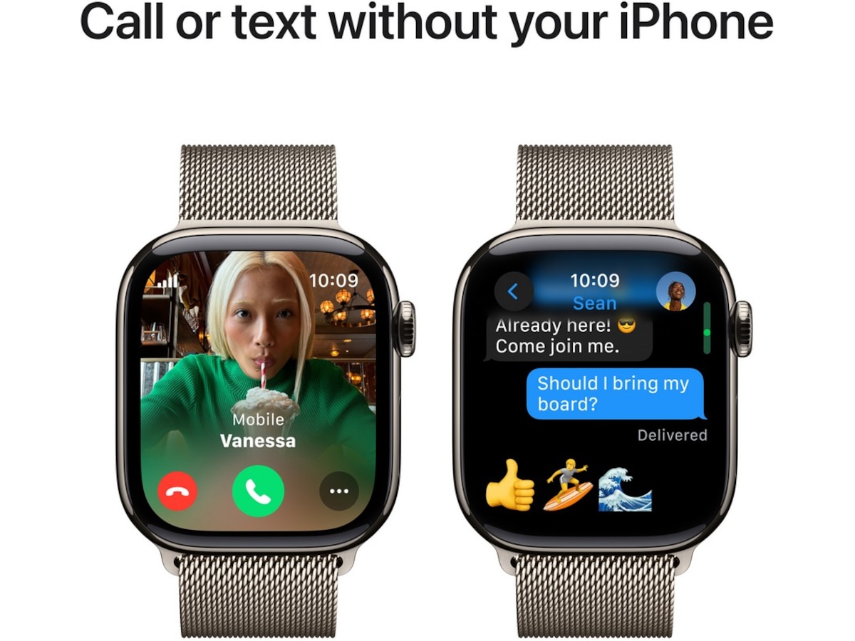 Apple Watch Series 10 GPS + LTE 42mm Titan (naturlig) Smartwatches