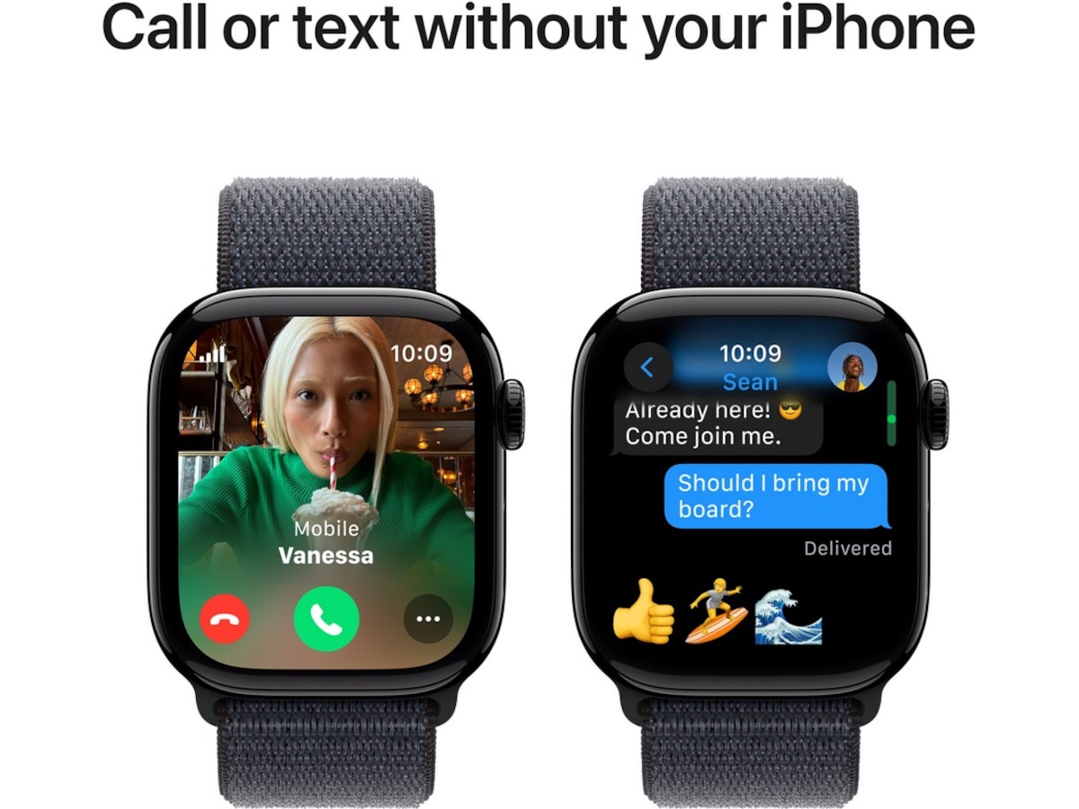 Apple Watch Series 10 GPS + LTE 42mm Aluminium (gagatsvart) Smartwatches