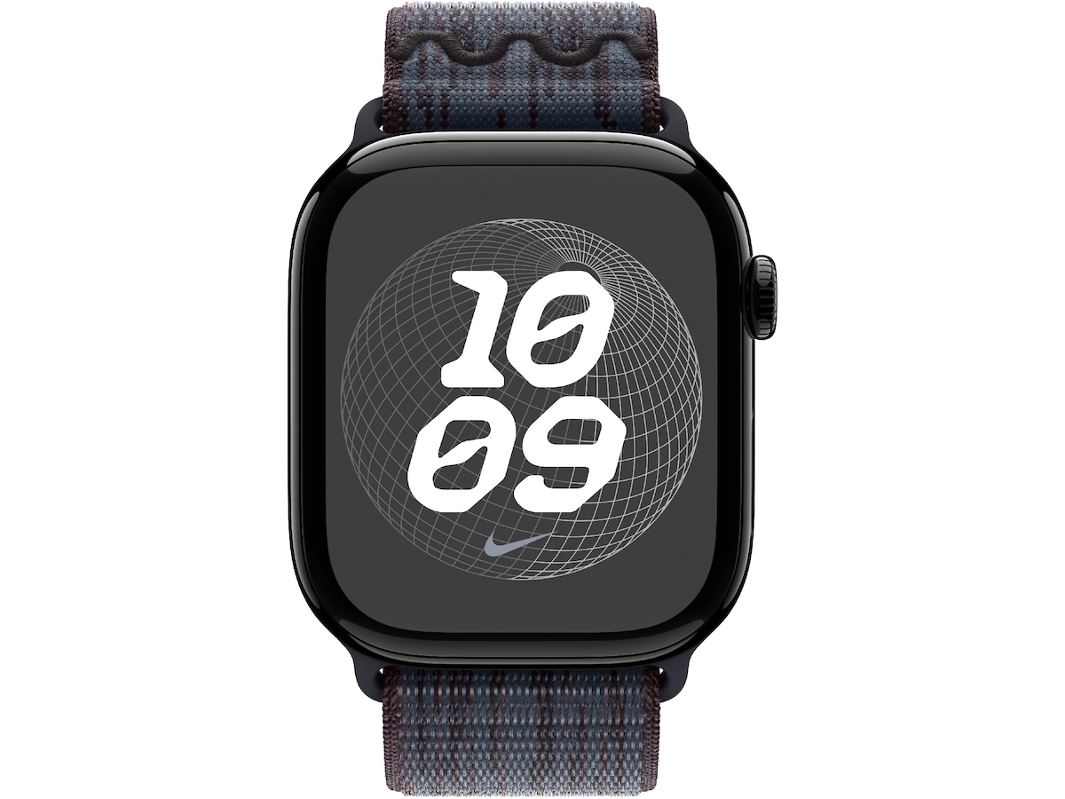 Apple Watch 46mm Nike Sport Loop (black/blue) Armband
