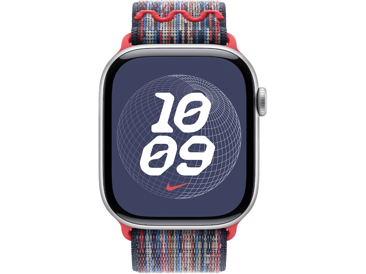 Apple Watch 46mm Nike Sport Loop (blue/red) Armband