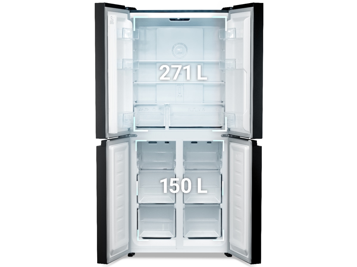 Avant MDR79DI1 Side-by-Side kyl- och frysskåp (svart) Side-by-side kylskåp