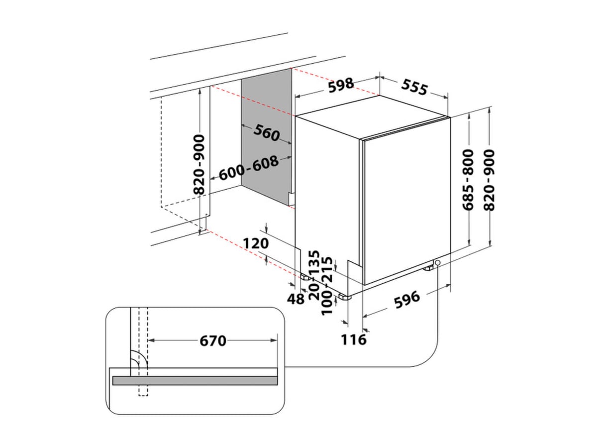 Whirlpool W2I HD524 AS integrerad diskmaskin Integrerad diskmaskin