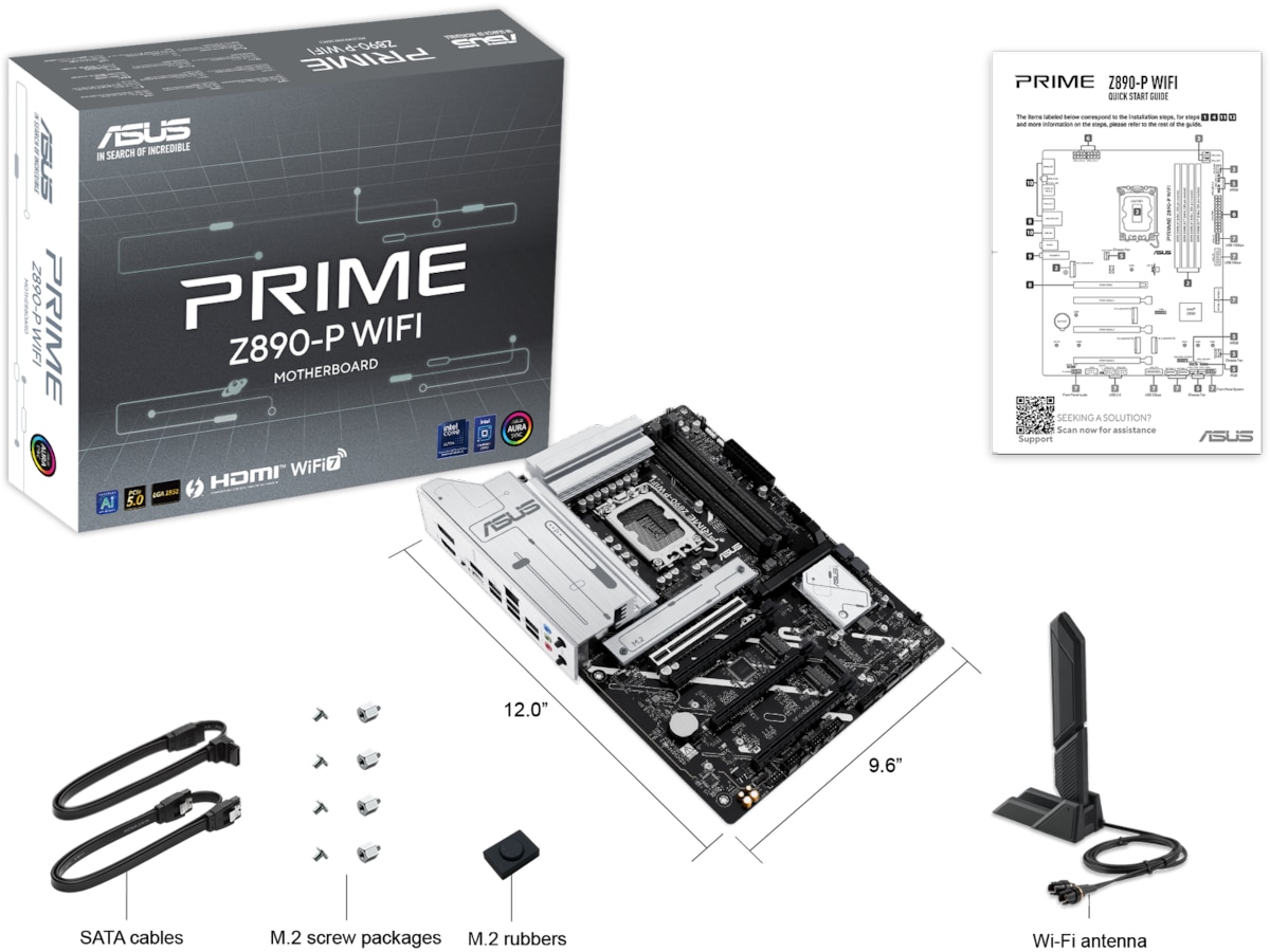 Asus Prime Z890-P WIFI Moderkort Intel Socket