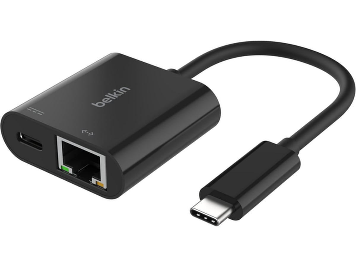 Belkin USB-C till Ethernet Adapter 20cm (svart)