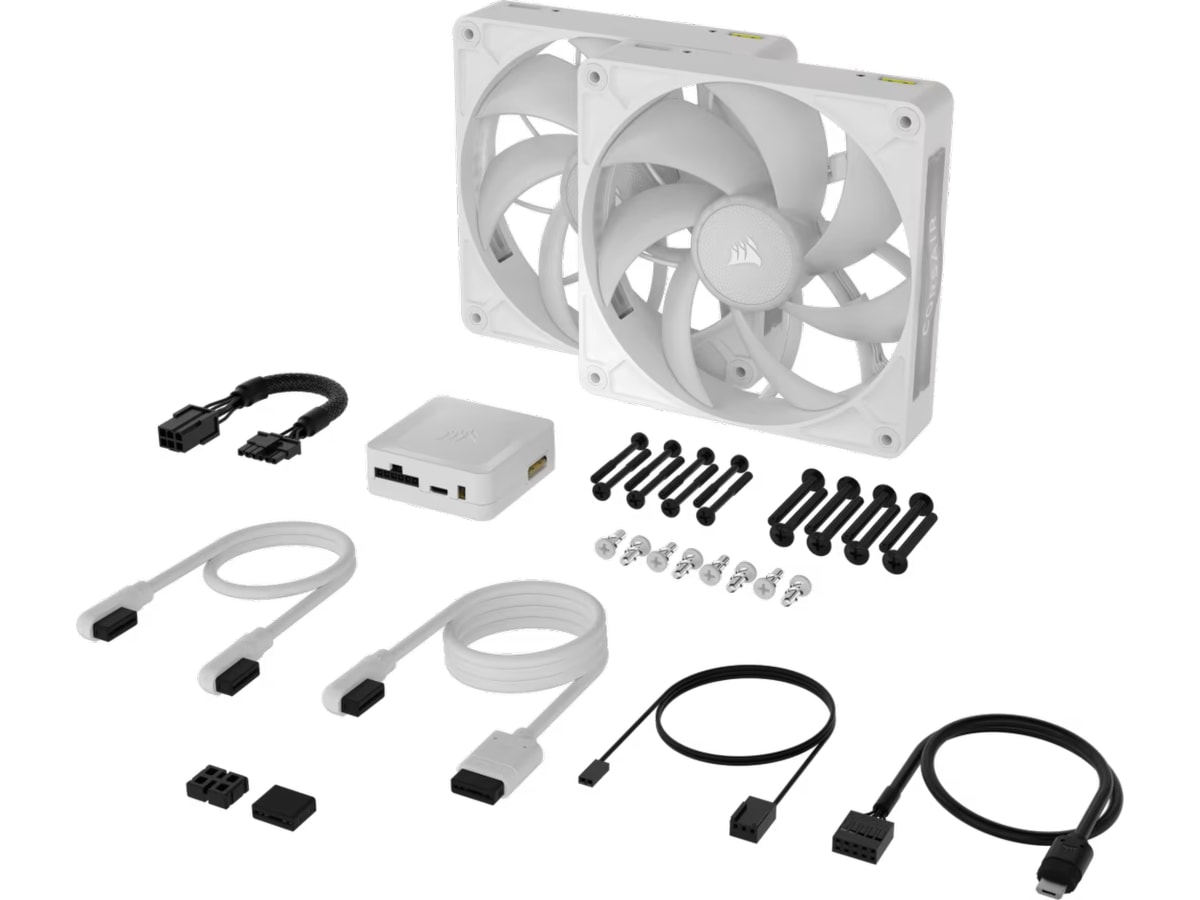 Corsair iCUE LINK RX140 RGB MAX Fläkt 2pk (vit) Fläkt