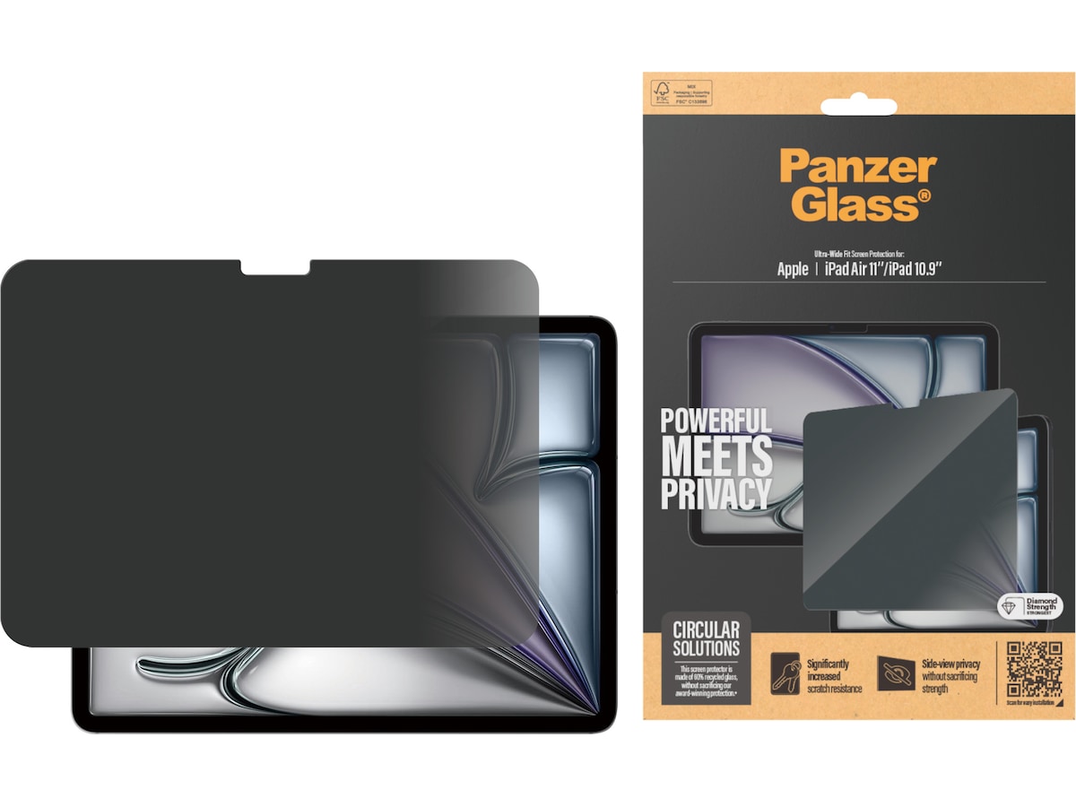 PanzerGlass iPad 11" / 10,9" och Air 11" Privacy skärmskydd Skärmskydd surfplattor