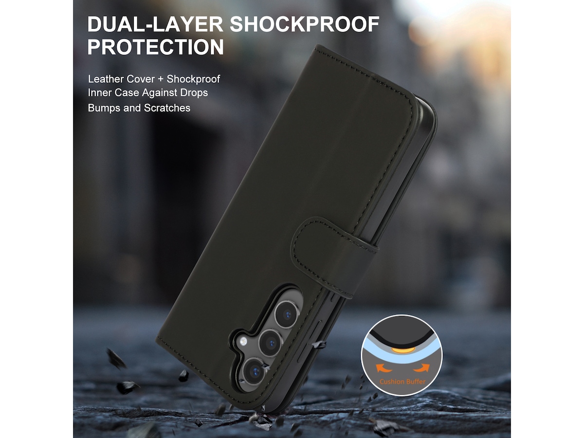 iiglo Galaxy S25 Plånboksfodral (svart) Mobilskal