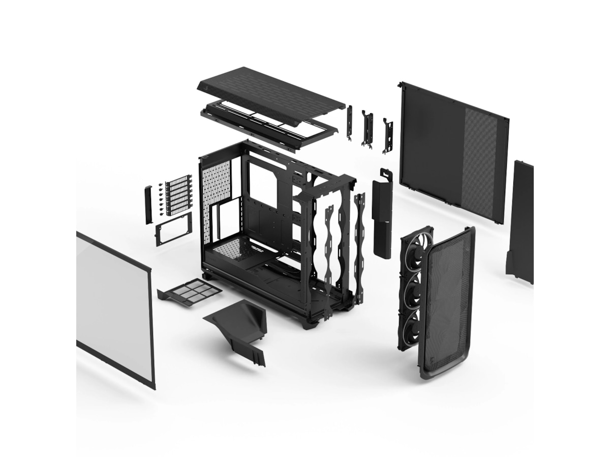 Fractal Meshify 3 XL RGB TG Light Tint Mid Tower (svart) Midi tower