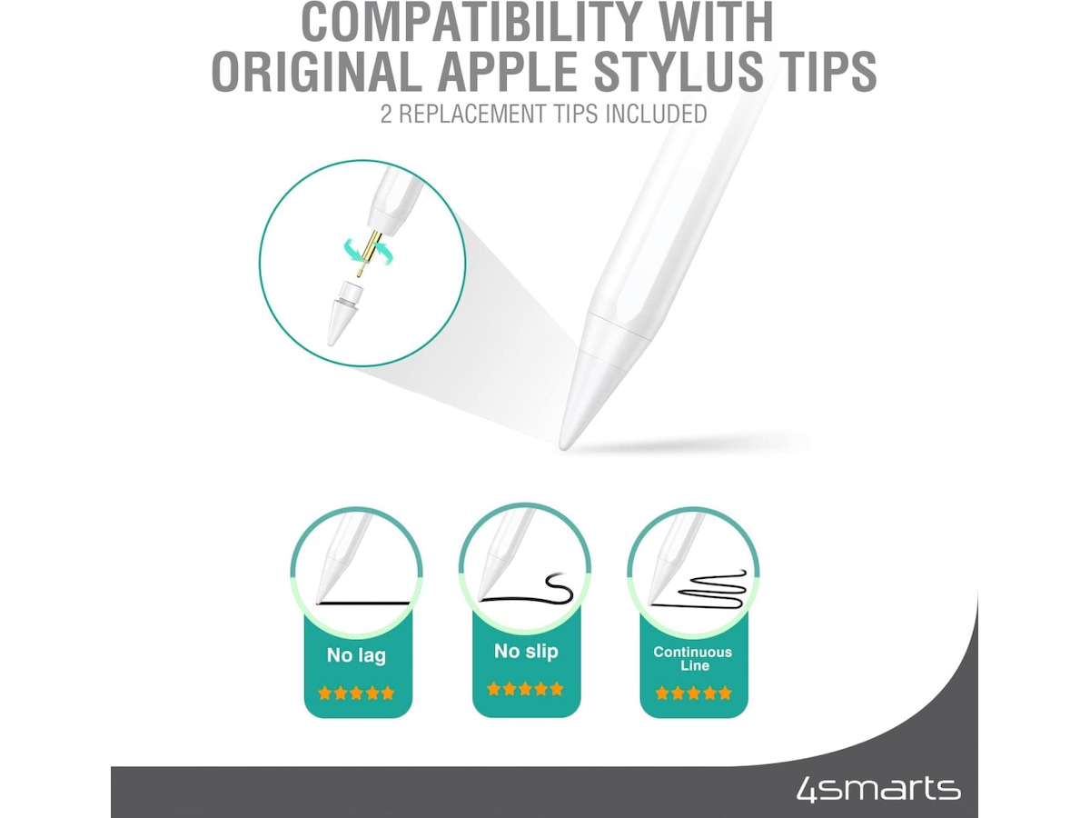4smarts Pencil Pro 3 iPad stylus (vit) Tangentbord och pennor