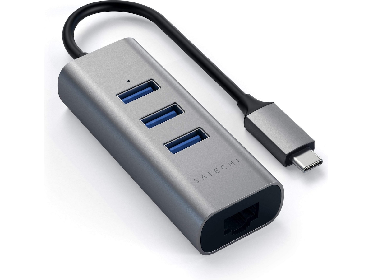 Satechi USB-C Hub 2-i-1 (grå) Dockningsstation och USB-hub