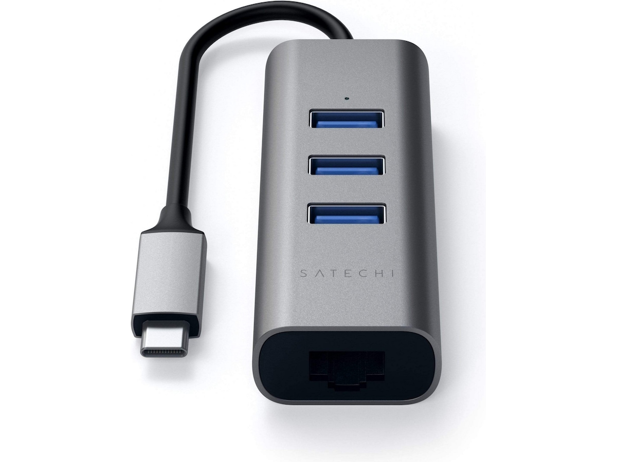 Satechi USB-C Hub 2-i-1 (grå) Dockningsstation och USB-hub
