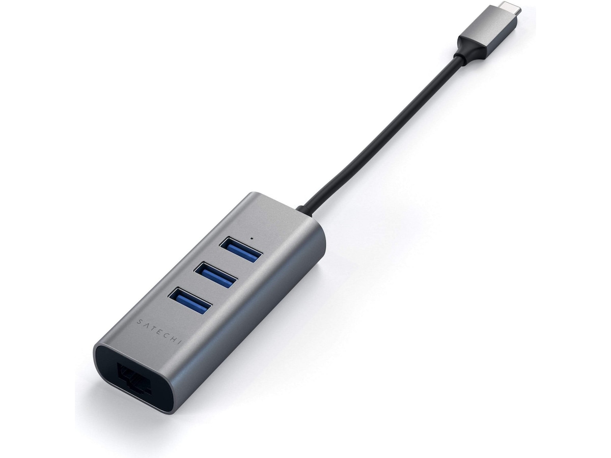 Satechi USB-C Hub 2-i-1 (grå) Dockningsstation och USB-hub