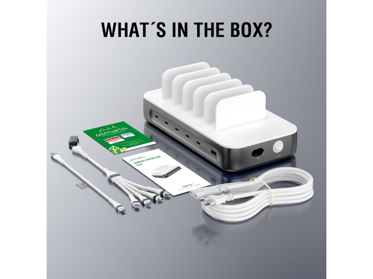 4smarts Team 100W Laddningsstation (rymdgrå) Laddstation