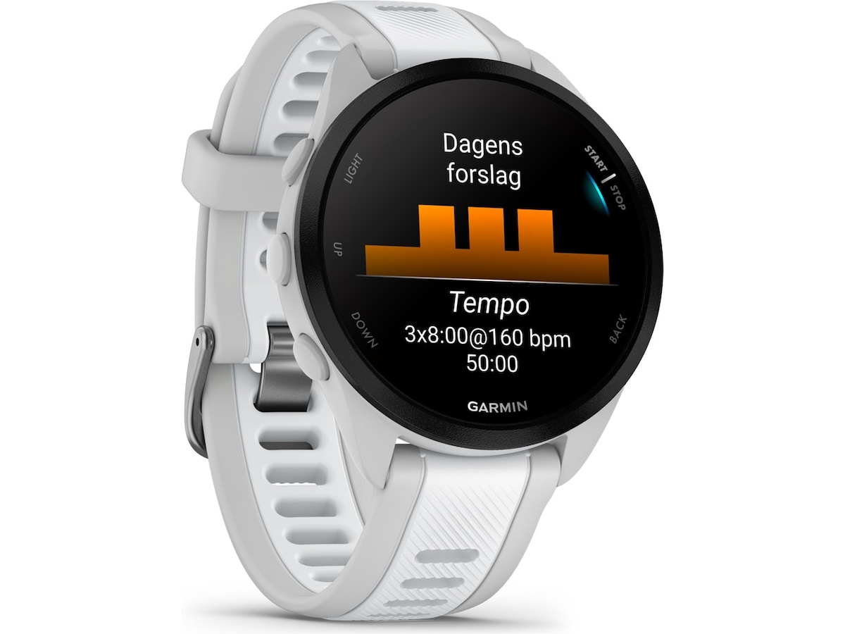 Garmin Forerunner 165 Music 43mm GPS (dimgrå/vit) Smartwatches