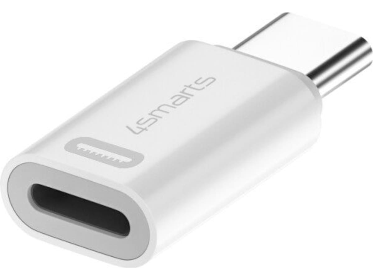 4smarts Lightning till USB-C Adapter, 2-pack (vit) Adaptrar och kablage