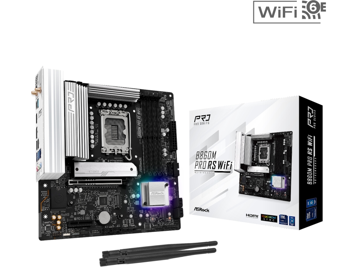 ASRock B860M Pro RS WiFi Moderkort Intel Socket