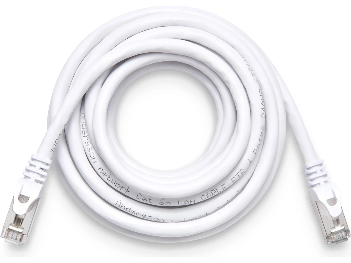 Andersson Nätverkskabel Cat6a 3m (vit) Nätverkskablar