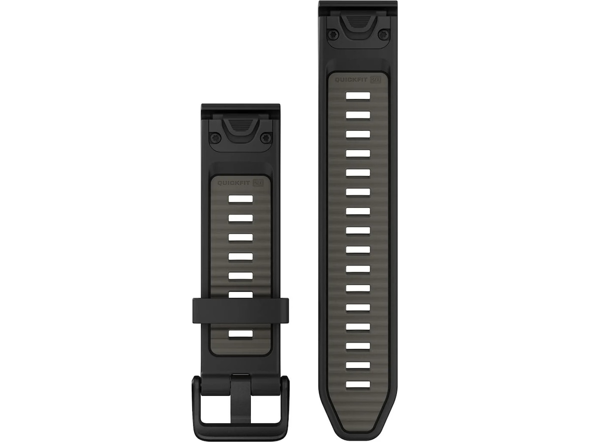 Garmin QuickFit Silikonarmband 20mm (svart/grå) Armband