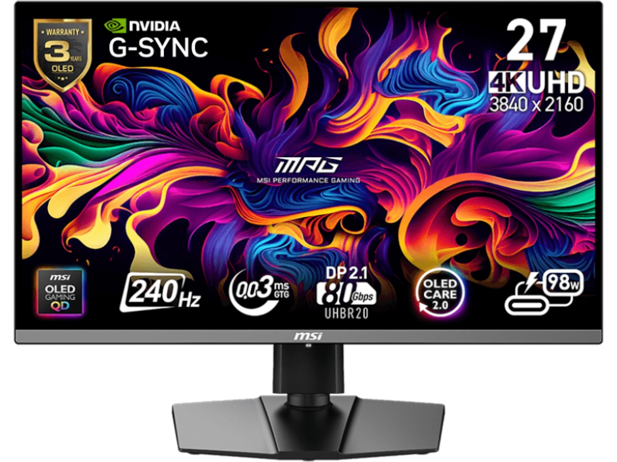 MSI 27" 4K gamingskärm MPG272URX Gamingskärmar