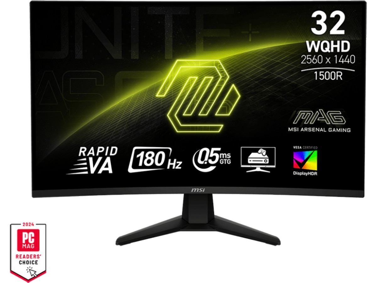 MSI 32" curved gamingskärm MAG 32CQ6F Gamingskärmar