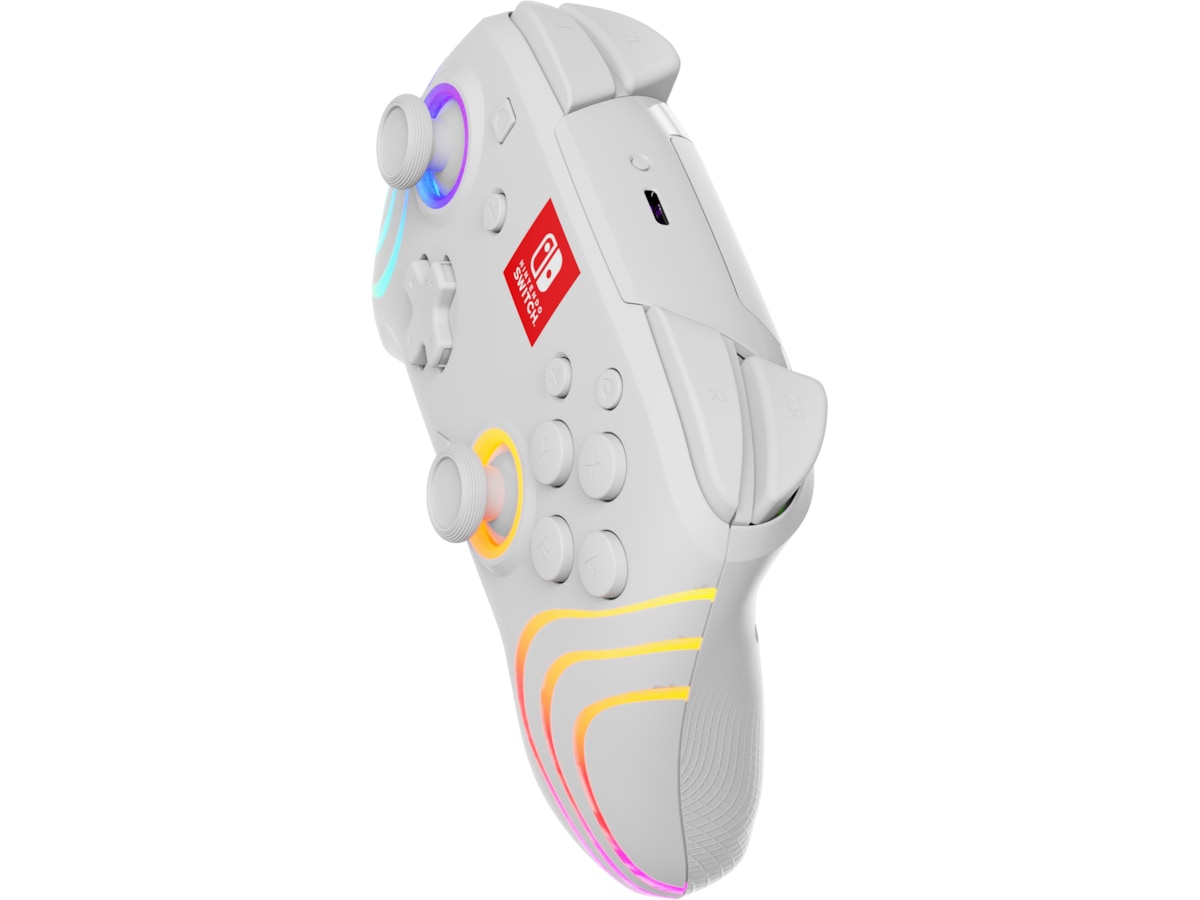 PDP Afterglow Wave Nintendo Switch kontroller (vit) Tillbehör till spelkonsoler