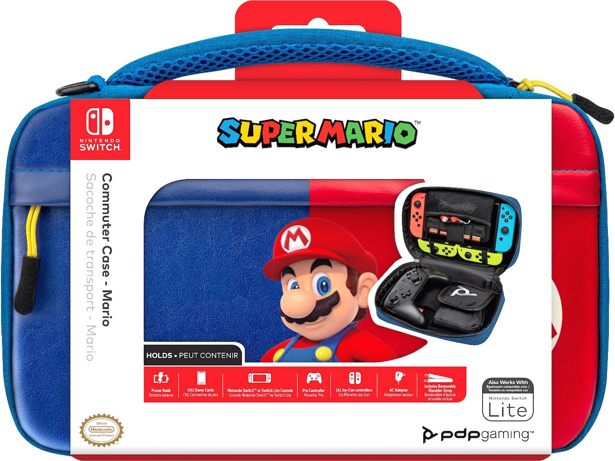 PDP reseväska Mario Switch Tillbehör till spelkonsoler