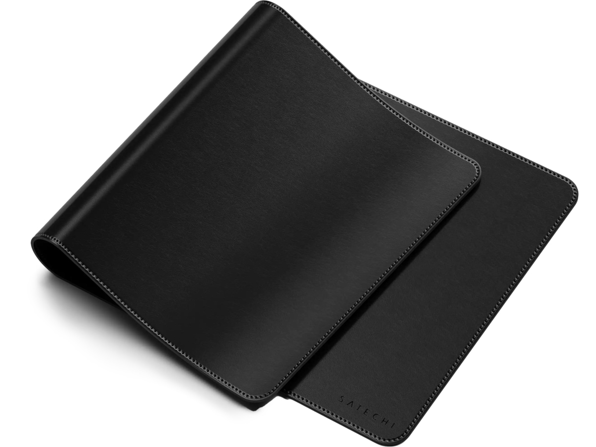 Satechi Vegan-Leather Premium skrivbordsmatta (svart) Musmatta