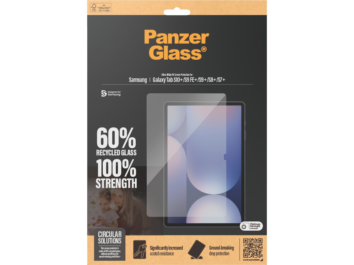 PanzerGlass Galaxy Tab S7+/S8+/S9+/S9 FE+/S10+ Skärmskydd Skärmskydd surfplattor