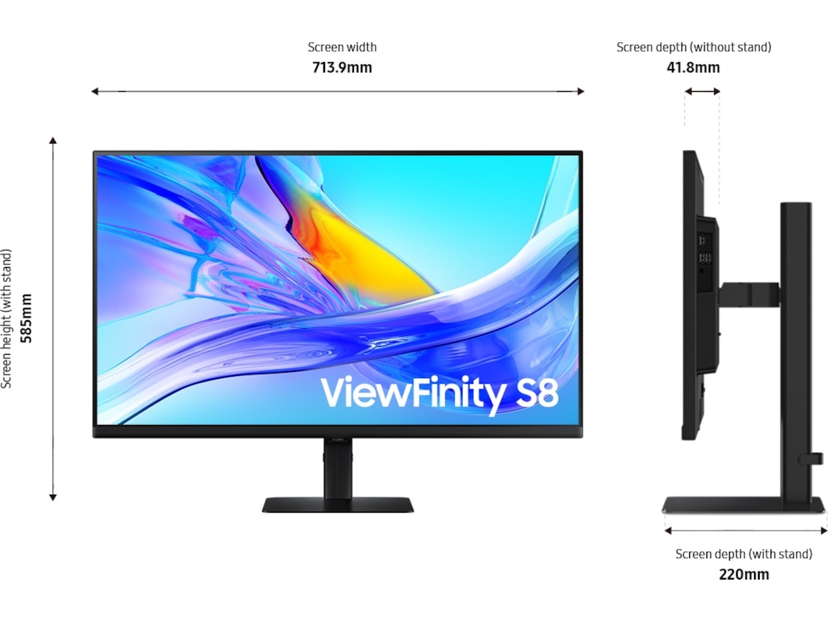 Samsung 32" ViewFinity S8 4K skärm S32D800 Bildskärmar