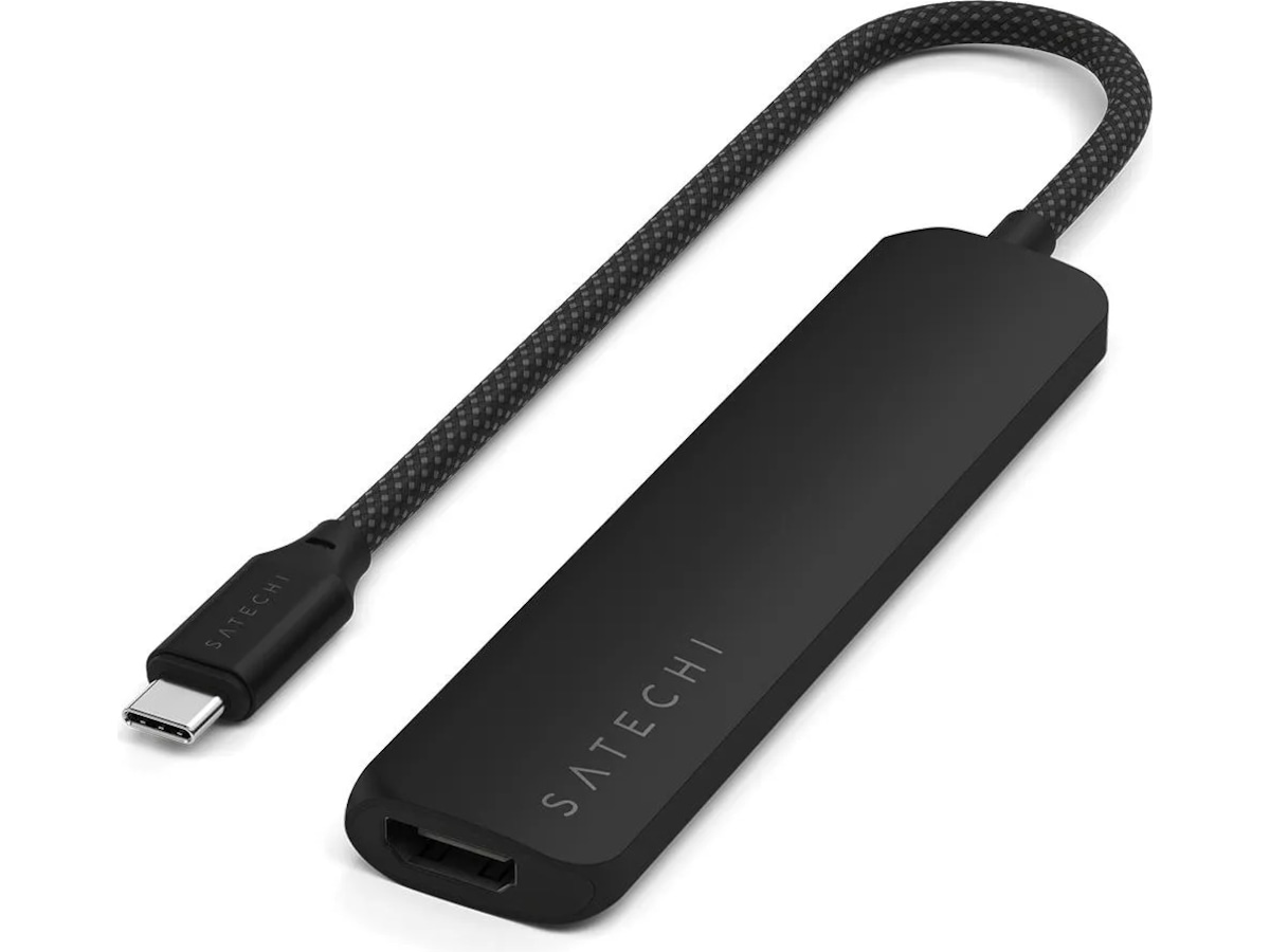 Satechi 6-i-1 Slim Multiport docking (svart) Dockningsstation och USB-hub