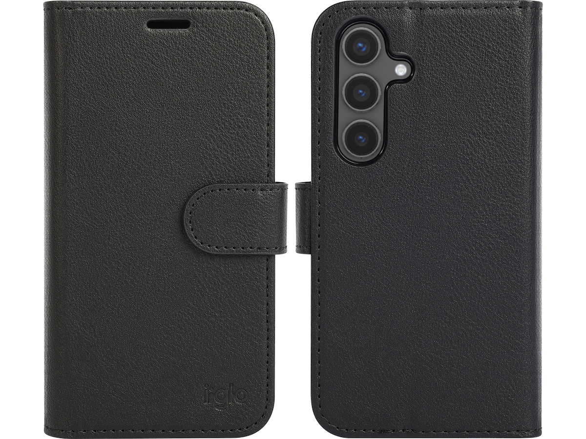 iiglo Galaxy S24 2-i-1 Plånboksfodral (svart) Mobilskal