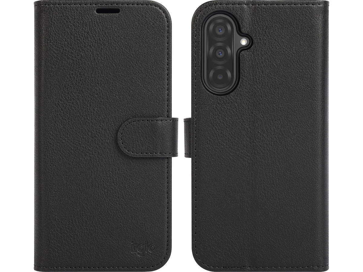 iiglo Galaxy A36 2-i-1 Plånboksfodral (svart) Mobilskal